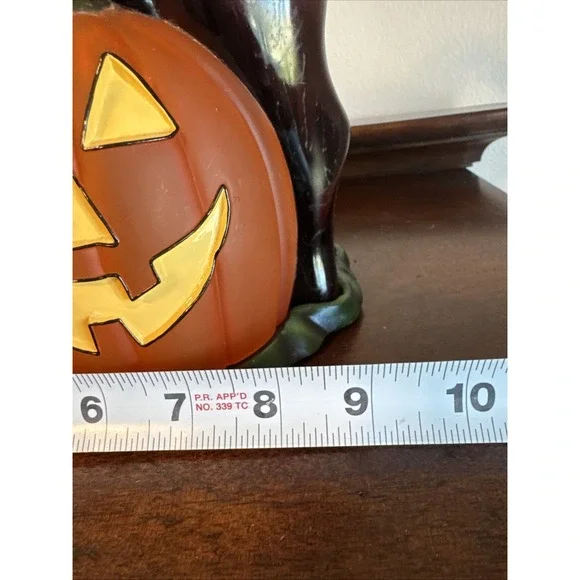 Dept 56 Black Cat With Pumpkin Halloween Light - Picture 10 of 16
